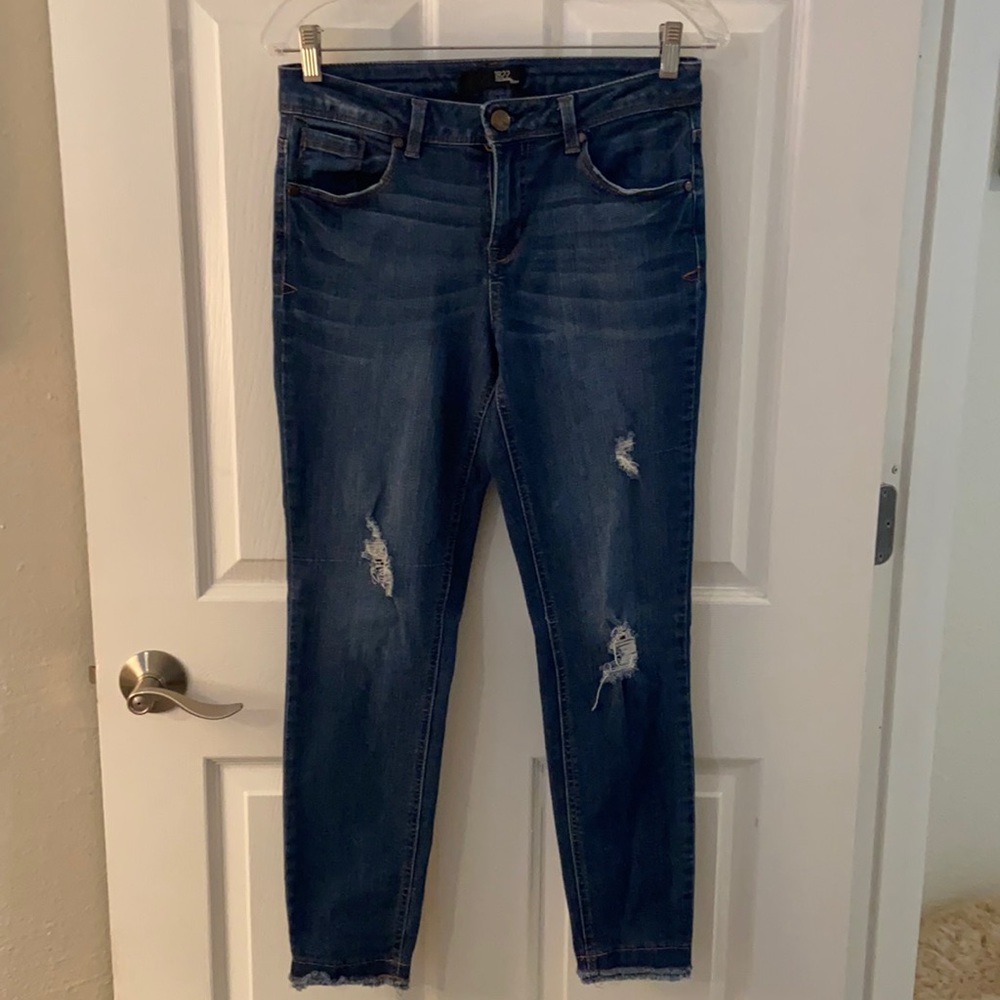 Destressed denim